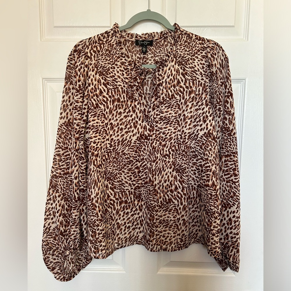 Jessica Simpson animal print blouse